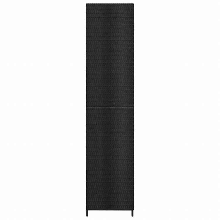 vidaXL ガーデン収納キャビネット ブラック 59x40x180 cm ポリラタン製家具 キャビネット&収納 収納キャビネット・ロッカー(代引不可)