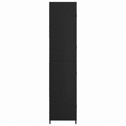 vidaXL ガーデン収納キャビネット ブラック 59x40x180 cm ポリラタン製家具 キャビネット&収納 収納キャビネット・ロッカー(代引不可)
