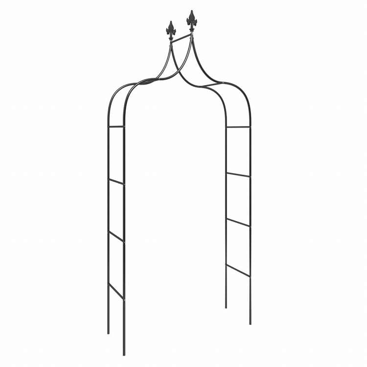 vidaXL ガーデンアーチ 2点 ブラック 120x38x260 cm スチール製ホーム&ガーデン 芝&ガーデン アウトドアリビング アウトドアストラクチャー ガーデンアーチ・トレリス・アーバー・ぺルゴラ(代引不可)