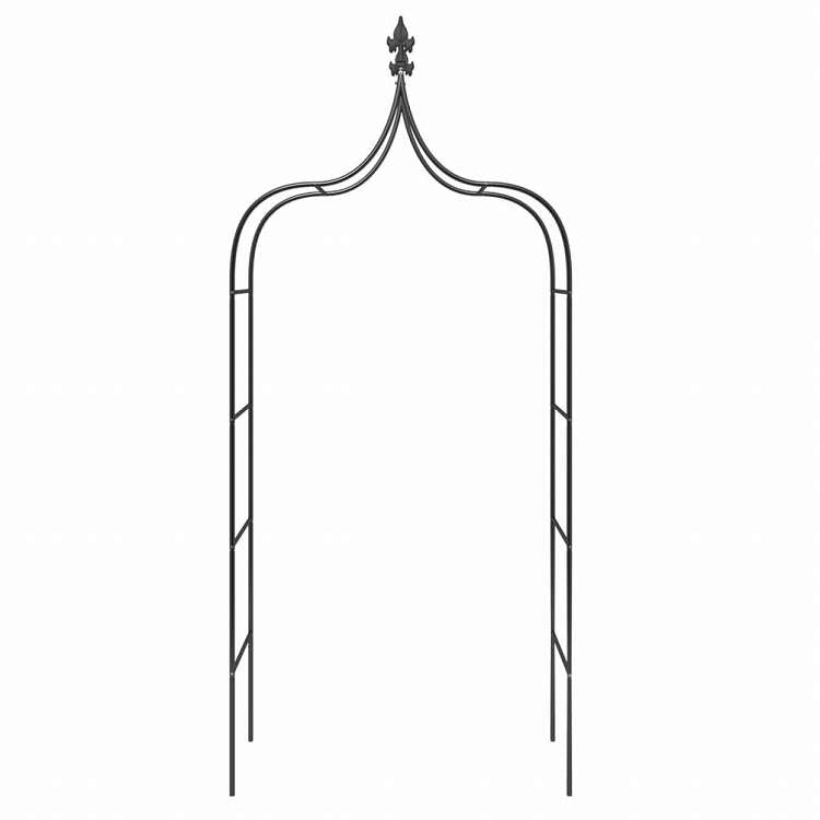 vidaXL ガーデンアーチ 2点 ブラック 120x38x260 cm スチール製ホーム&ガーデン 芝&ガーデン アウトドアリビング アウトドアストラクチャー ガーデンアーチ・トレリス・アーバー・ぺルゴラ(代引不可)