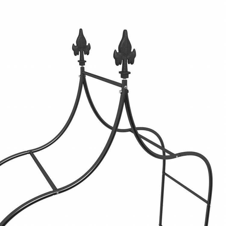 vidaXL ガーデンアーチ 2点 ブラック 120x38x260 cm スチール製ホーム&ガーデン 芝&ガーデン アウトドアリビング アウトドアストラクチャー ガーデンアーチ・トレリス・アーバー・ぺルゴラ(代引不可)