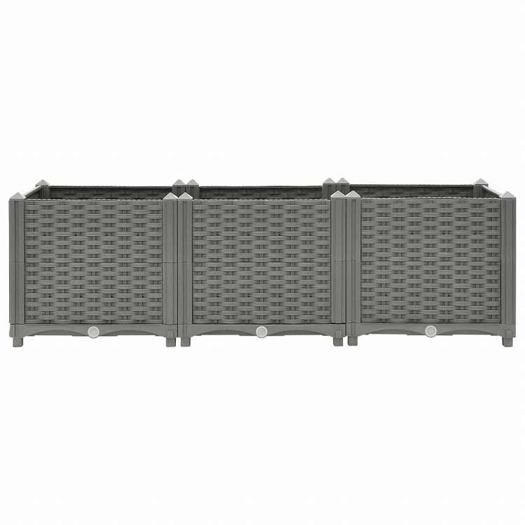 vidaXL レイズドベッド 120x40x38cm ポリプロピレン製ホーム&ガーデン 芝&ガーデン ガーデニング 鉢植え・プランター(代引不可)