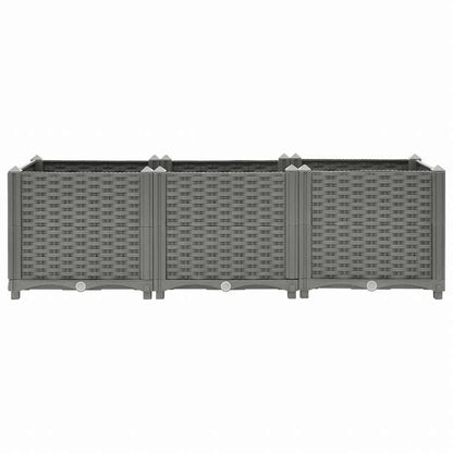 vidaXL レイズドベッド 120x40x38cm ポリプロピレン製ホーム&ガーデン 芝&ガーデン ガーデニング 鉢植え・プランター(代引不可)