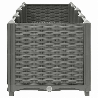 vidaXL レイズドベッド ライトグレー 160x40x38cm ポリプロピレン製ホーム&ガーデン 芝&ガーデン ガーデニング 鉢植え・プランター(代引不可)