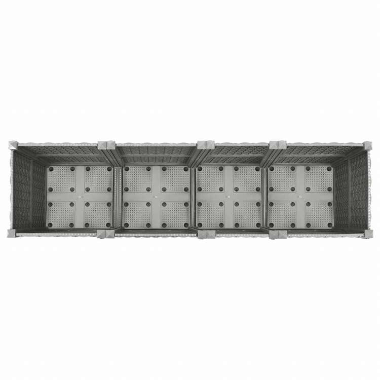 vidaXL レイズドベッド ライトグレー 160x40x38cm ポリプロピレン製ホーム&ガーデン 芝&ガーデン ガーデニング 鉢植え・プランター(代引不可)