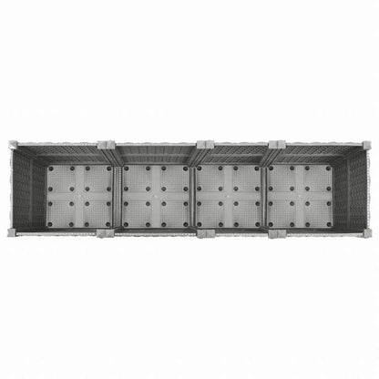 vidaXL レイズドベッド ライトグレー 160x40x38cm ポリプロピレン製ホーム&ガーデン 芝&ガーデン ガーデニング 鉢植え・プランター(代引不可)