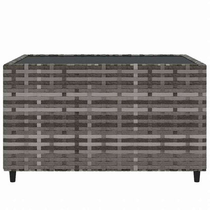 vidaXL ガーデンラウンジ4点セット クッション付 ポリラタン製 グレー家具 アウトドア家具 屋外椅子 屋外ソファ(代引不可)