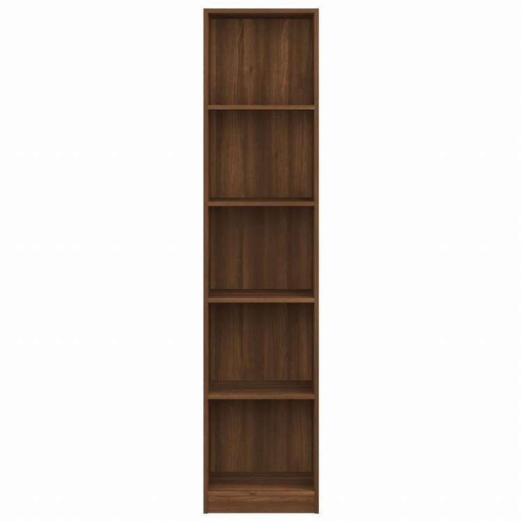 vidaXL 5段 ブックキャビネット ブラウンオーク 40x24x175 cm エンジニアリングウッド家具 棚 本棚・オープンラック(代引不可)