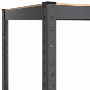 vidaXL 5段シェルフ 2点 アントラシート スチール&エンジニアリングウッドビジネス&工業用 工業用収納 業務用収納棚(代引不可)