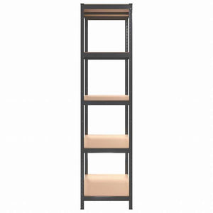 vidaXL 5段シェルフ 3点 アントラシート スチール&エンジニアリングウッドビジネス&工業用 工業用収納 業務用収納棚(代引不可)