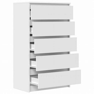 vidaXL 引き出しキャビネット ホワイト 60x36x103cm エンジニアリングウッド家具 キャビネット&収納 サイドボード(代引不可)