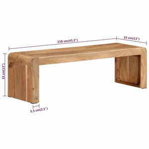 vidaXL テレビ台 110x33x33 cm アカシア無垢材家具 AVラック・テレビ台(代引不可)