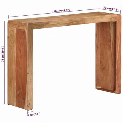 vidaXL コンソールテーブル 110x30x76cm アカシア無垢材家具 テーブル アクセントテーブル エンドテーブル(代引不可)