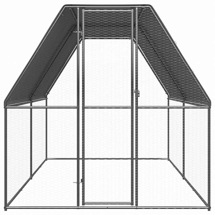 vidaXL 屋外鶏小屋 2x4x2m 亜鉛メッキ鋼製動物&ペット用品 ペット用品 小動物用品 小動物 飼育・ケージ(代引不可)