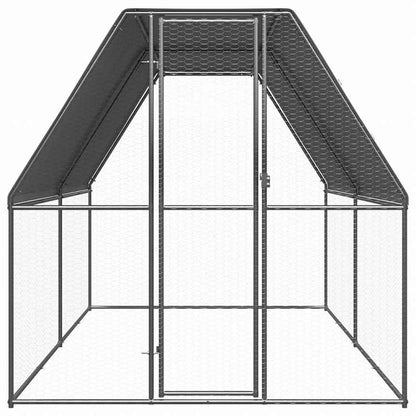 vidaXL 屋外鶏小屋 2x4x2m 亜鉛メッキ鋼製動物&ペット用品 ペット用品 小動物用品 小動物 飼育・ケージ(代引不可)