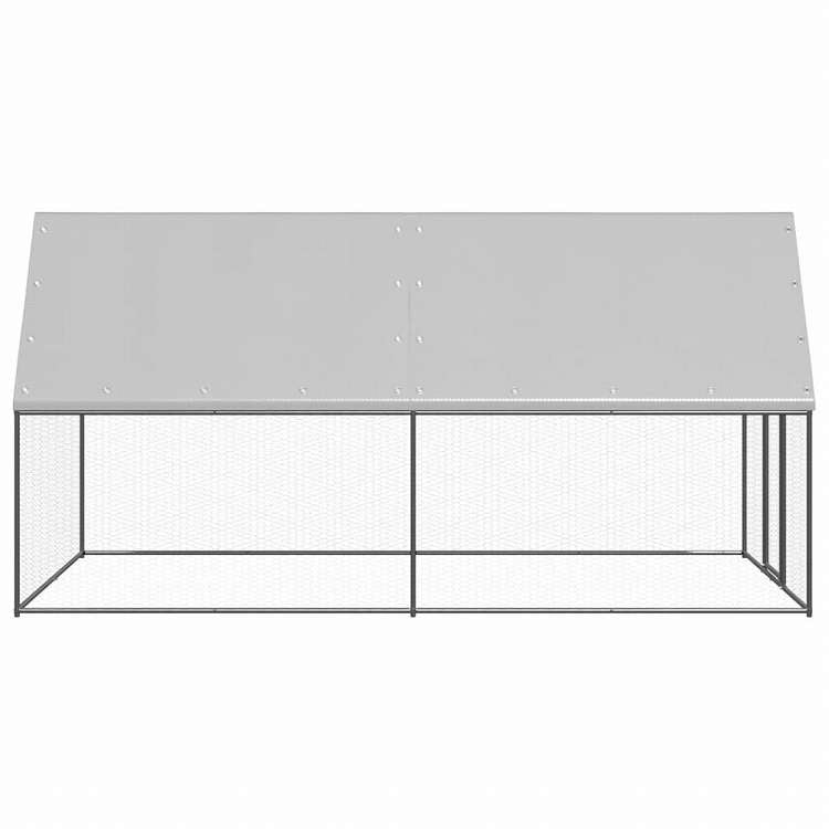 vidaXL 屋外鶏小屋 2x4x2m 亜鉛メッキ鋼製動物&ペット用品 ペット用品 小動物用品 小動物 飼育・ケージ(代引不可)