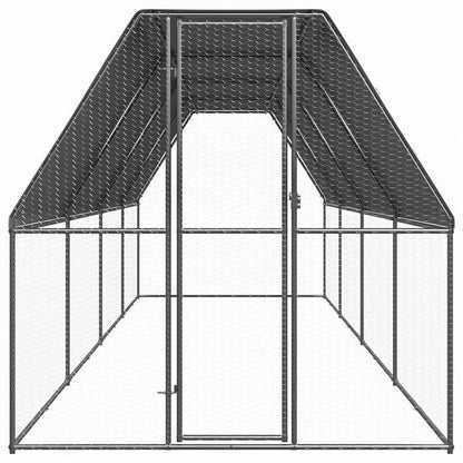 vidaXL 屋外鶏小屋 2x8x2m 亜鉛メッキ鋼製動物&ペット用品 ペット用品 小動物用品 小動物 飼育・ケージ(代引不可)