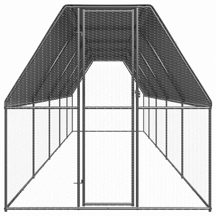 vidaXL 屋外鶏小屋 2x10x2m 亜鉛メッキ鋼製動物&ペット用品 ペット用品 小動物用品 小動物 飼育・ケージ(代引不可)