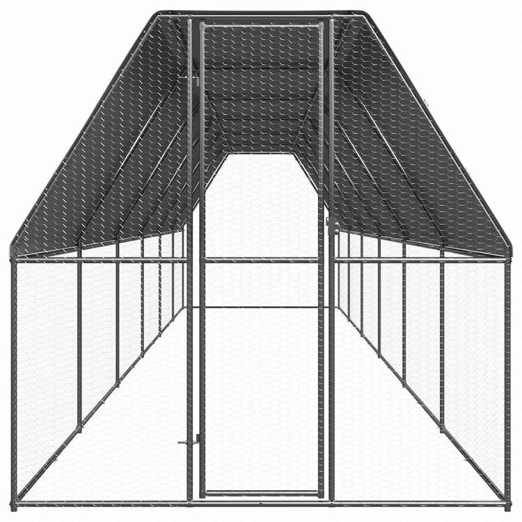 vidaXL 屋外鶏小屋 2x12x2m 亜鉛メッキ鋼製動物&ペット用品 ペット用品 小動物用品 小動物 飼育・ケージ(代引不可)
