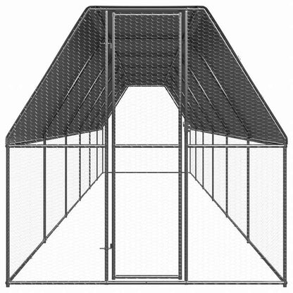 vidaXL 屋外鶏小屋 2x12x2m 亜鉛メッキ鋼製動物&ペット用品 ペット用品 小動物用品 小動物 飼育・ケージ(代引不可)