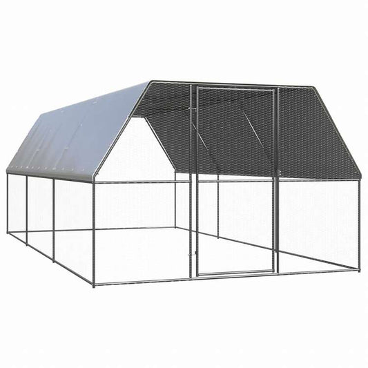 vidaXL 屋外鶏小屋 3x6x2m 亜鉛メッキ鋼製Animals & Pet Supplies ペット用品 小動物用品 小動物 飼育・ケージ(代引不可)