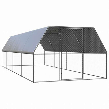 vidaXL 屋外鶏小屋 3x8x2m 亜鉛メッキ鋼製Animals & Pet Supplies ペット用品 小動物用品 小動物 飼育・ケージ(代引不可)
