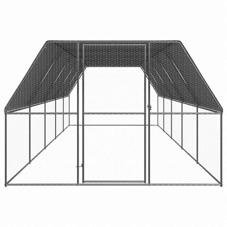 vidaXL 屋外鶏小屋 3x10x2m 亜鉛メッキ鋼製動物&ペット用品 ペット用品 小動物用品 小動物 飼育・ケージ(代引不可)