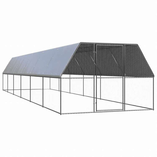 vidaXL 屋外鶏小屋 3x12x2m 亜鉛メッキ鋼製動物&ペット用品 ペット用品 小動物用品 小動物 飼育・ケージ(代引不可)