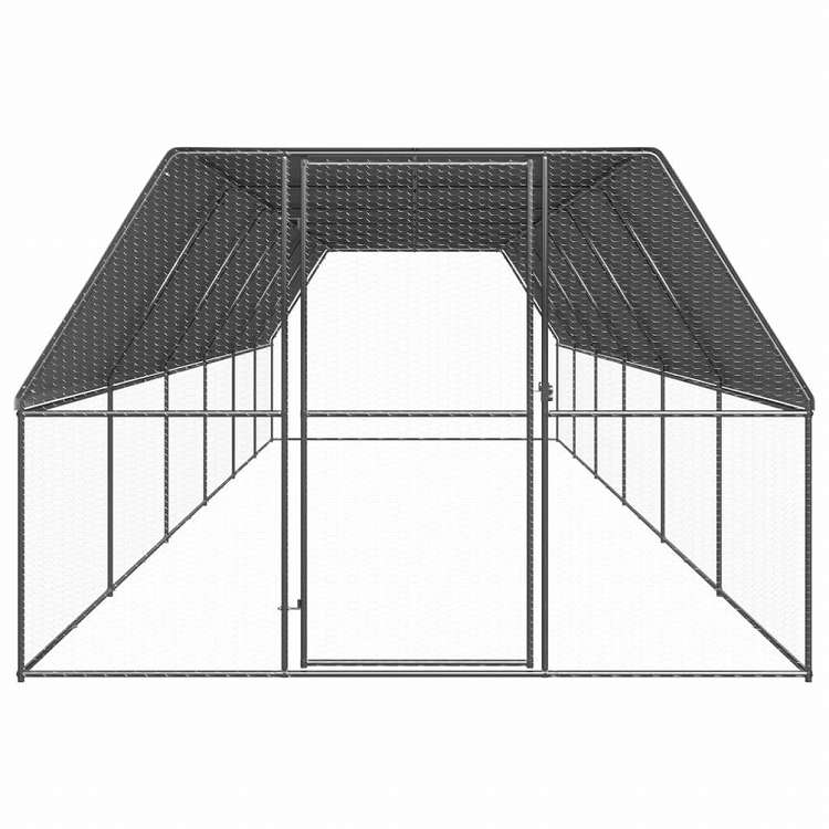 vidaXL 屋外鶏小屋 3x12x2m 亜鉛メッキ鋼製動物&ペット用品 ペット用品 小動物用品 小動物 飼育・ケージ(代引不可)