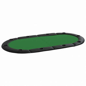 vidaXL 10人用 折りたたみ式ポーカー用テーブルトップ グリーン 208x106x3 cm家具 テーブル ポーカー・ゲーム用テーブル(代引不可)
