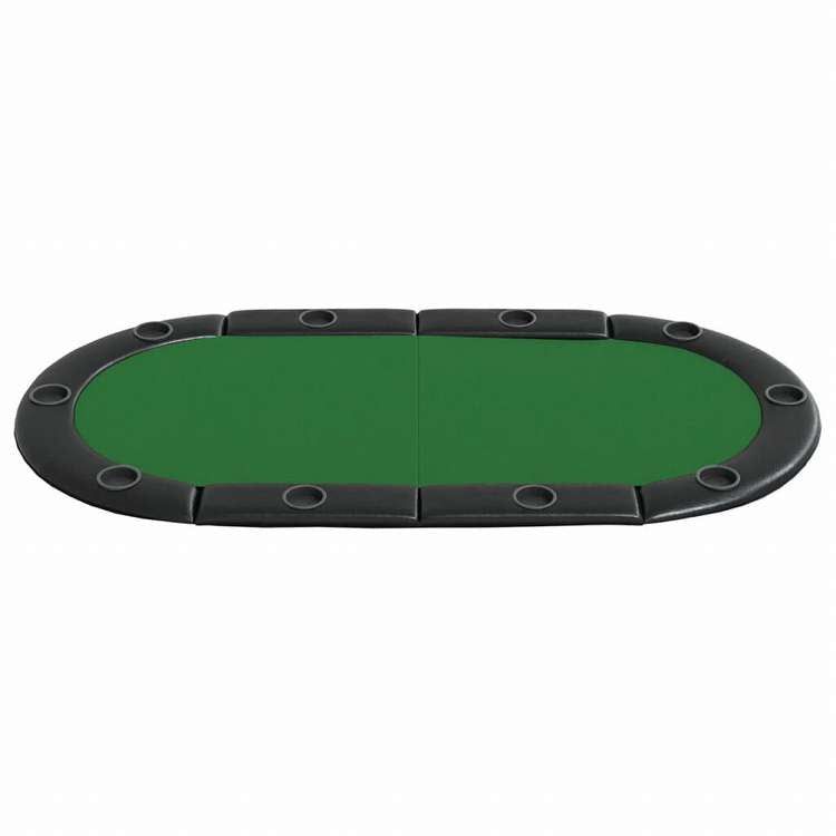 vidaXL 10人用 折りたたみ式ポーカー用テーブルトップ グリーン 208x106x3 cm家具 テーブル ポーカー・ゲーム用テーブル(代引不可)