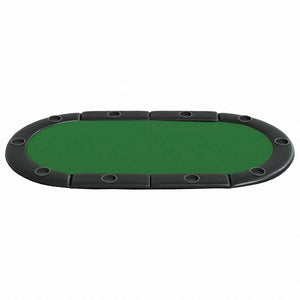 vidaXL 10人用 折りたたみ式ポーカー用テーブルトップ グリーン 208x106x3 cm家具 テーブル ポーカー・ゲーム用テーブル(代引不可)