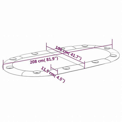 vidaXL 10人用 折りたたみ式ポーカー用テーブルトップ グリーン 208x106x3 cm家具 テーブル ポーカー・ゲーム用テーブル(代引不可)