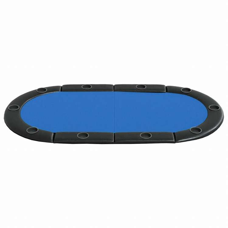 vidaXL 10人用 折りたたみ式ポーカー用テーブルトップ ブルー 208x106x3 cm家具 テーブル ポーカー・ゲーム用テーブル(代引不可)
