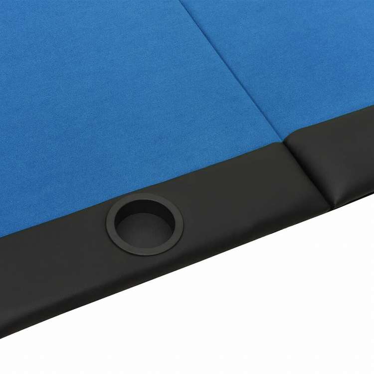 vidaXL 10人用 折りたたみ式ポーカー用テーブルトップ ブルー 208x106x3 cm家具 テーブル ポーカー・ゲーム用テーブル(代引不可)