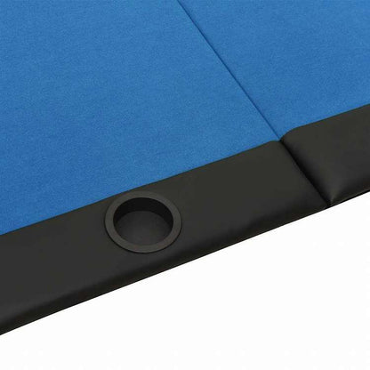vidaXL 10人用 折りたたみ式ポーカーテーブル ブルー 207x106x76 cm家具 テーブル ポーカー・ゲーム用テーブル(代引不可)