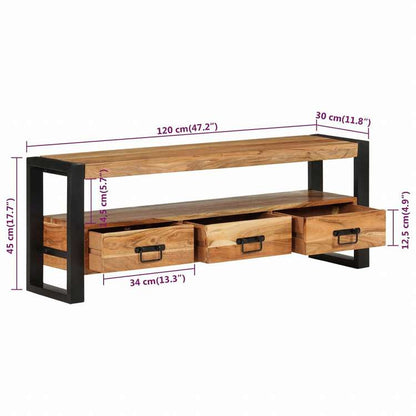 vidaXL テレビキャビネット 120x30x45 cm アカシア無垢材家具 AVラック・テレビ台(代引不可)