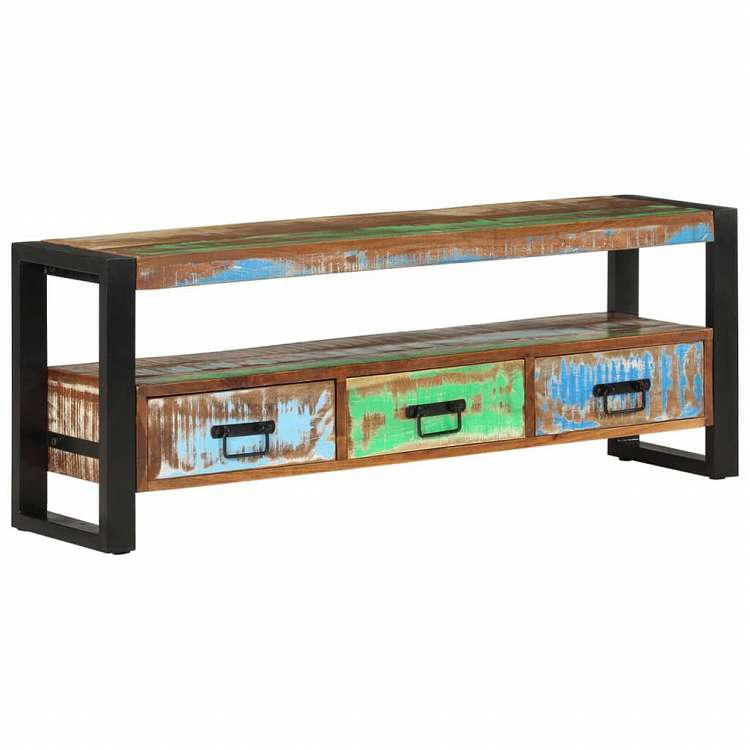 vidaXL テレビキャビネット 120x30x45 cm 再生無垢材家具 AVラック・テレビ台(代引不可)
