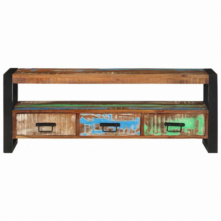 vidaXL テレビキャビネット 120x30x45 cm 再生無垢材家具 AVラック・テレビ台(代引不可)