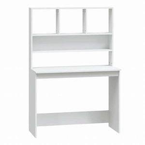 vidaXL 棚付きデスク ホワイト 102x45x148cm エンジニアリングウッド家具 オフィス家具 デスク(代引不可)
