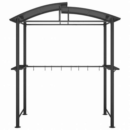 vidaXL BBQ ガゼボ サイドシェルフ付き アントラシート 210x114x230 cm スチール製ホーム&ガーデン 芝&ガーデン アウトドアリビング アウトドアストラクチャー キャノピー・ガゼボ(代引不可)