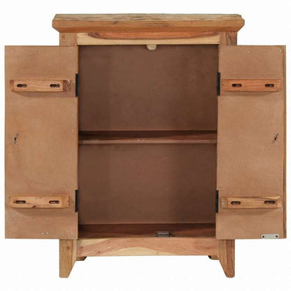 vidaXL サイドボード 55x33x75 cm アカシア無垢材&再生無垢材家具 キャビネット&収納 サイドボード(代引不可)