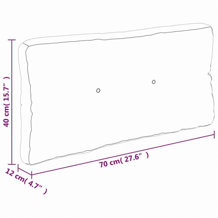 vidaXL パレットクッション グレー 70x40x12 cm ファブリックホーム&ガーデン デコレーション チェア・ソファクッション(代引不可)