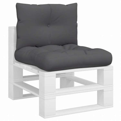 vidaXL パレットソファクッション 2点 アントラシート ファブリックホーム&ガーデン デコレーション チェア・ソファクッション(代引不可)