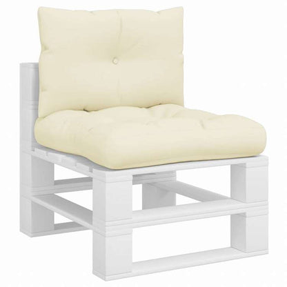 vidaXL パレットソファクッション 2点 クリーム ファブリックホーム&ガーデン デコレーション チェア・ソファクッション(代引不可)
