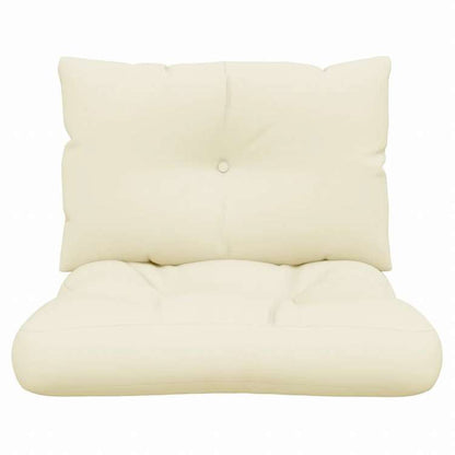vidaXL パレットソファクッション 2点 クリーム ファブリックホーム&ガーデン デコレーション チェア・ソファクッション(代引不可)