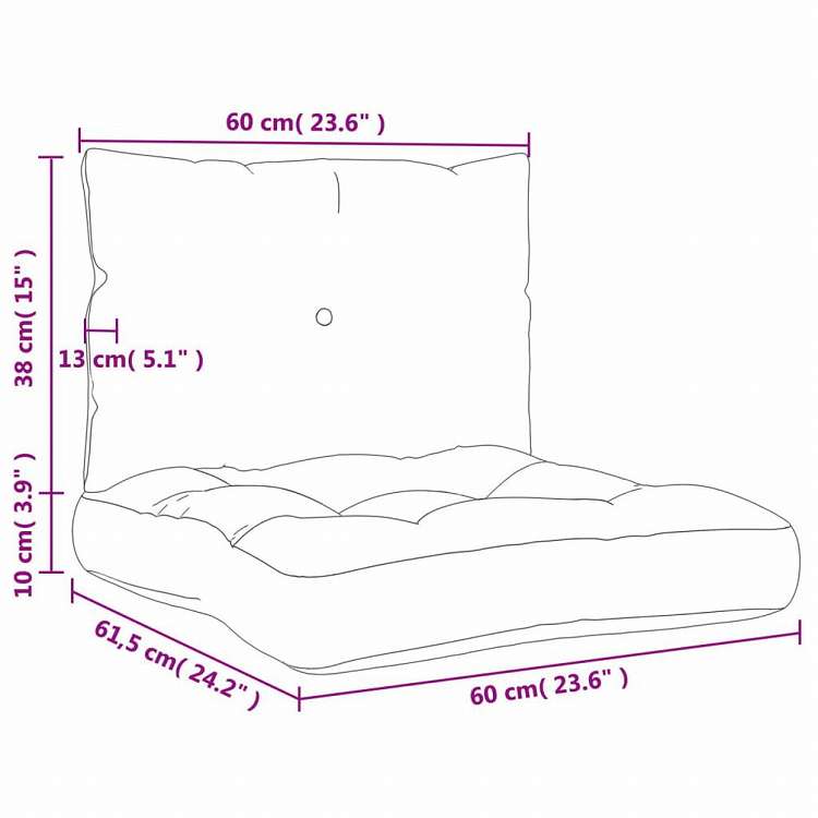 vidaXL パレットソファクッション 2点 クリーム ファブリックホーム&ガーデン デコレーション チェア・ソファクッション(代引不可)