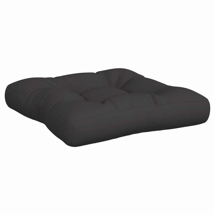 vidaXL パレットクッション 2点 ブラック ファブリックホーム&ガーデン デコレーション チェア・ソファクッション(代引不可)