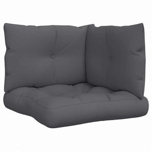 vidaXL パレットソファクッション 3点 アントラシート ファブリックホーム&ガーデン デコレーション チェア・ソファクッション(代引不可)