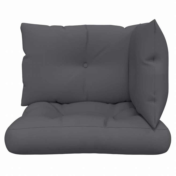 vidaXL パレットソファクッション 3点 アントラシート ファブリックホーム&ガーデン デコレーション チェア・ソファクッション(代引不可)